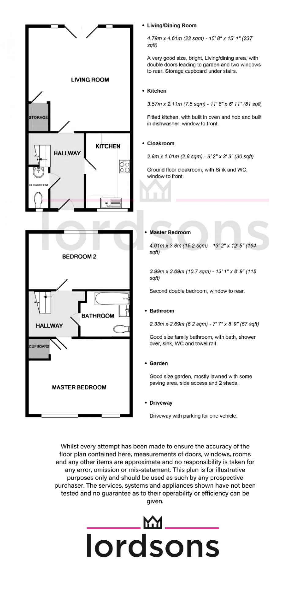 Floorplan for Kirkham Road, Southend on sea