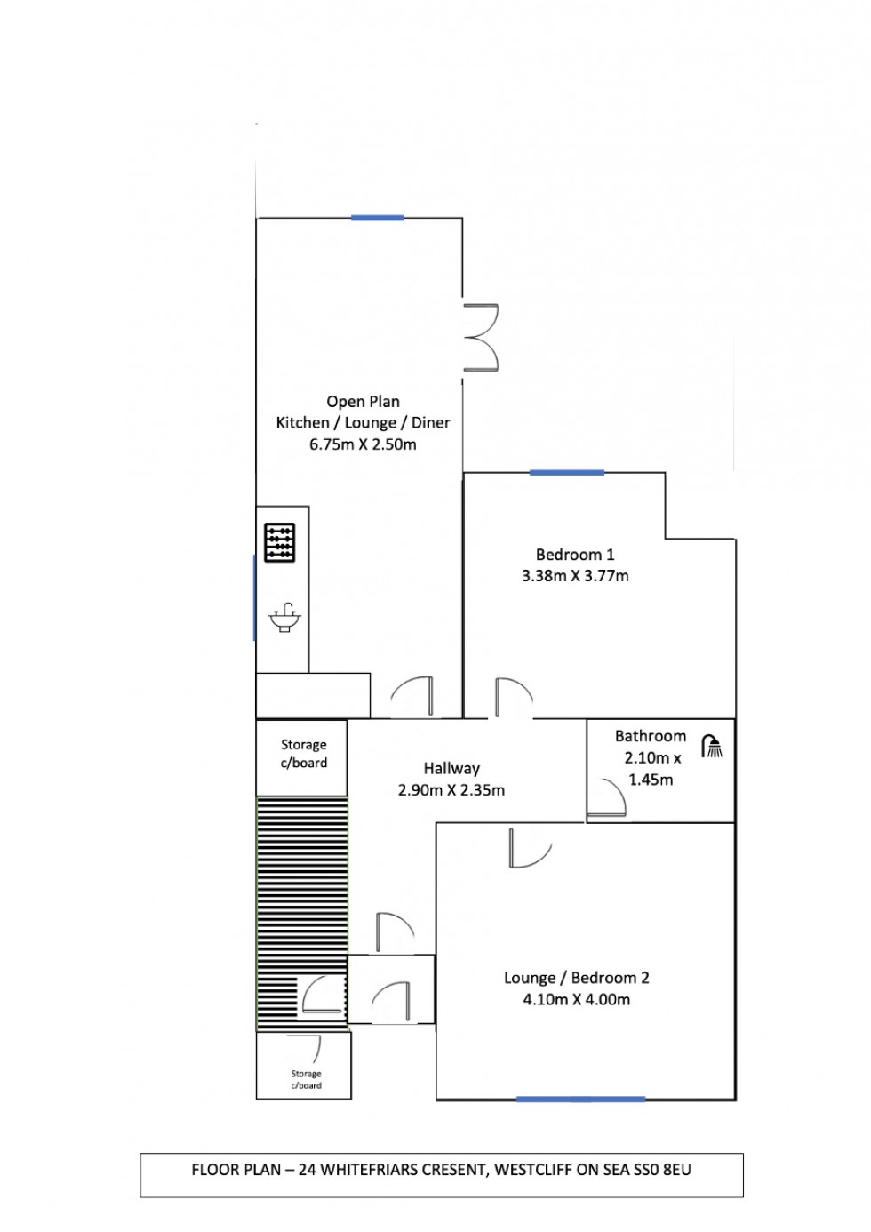 Floorplan for Whitefriars Crescent, Westcliff on Sea