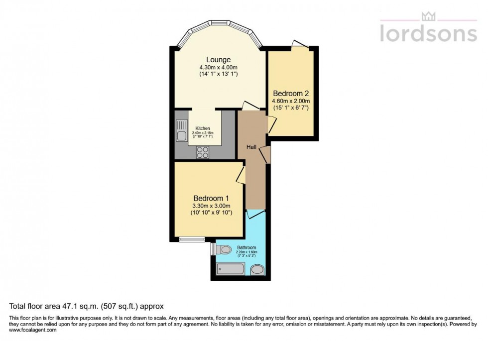 Floorplan for Grosvenor Road, westcliff on sea