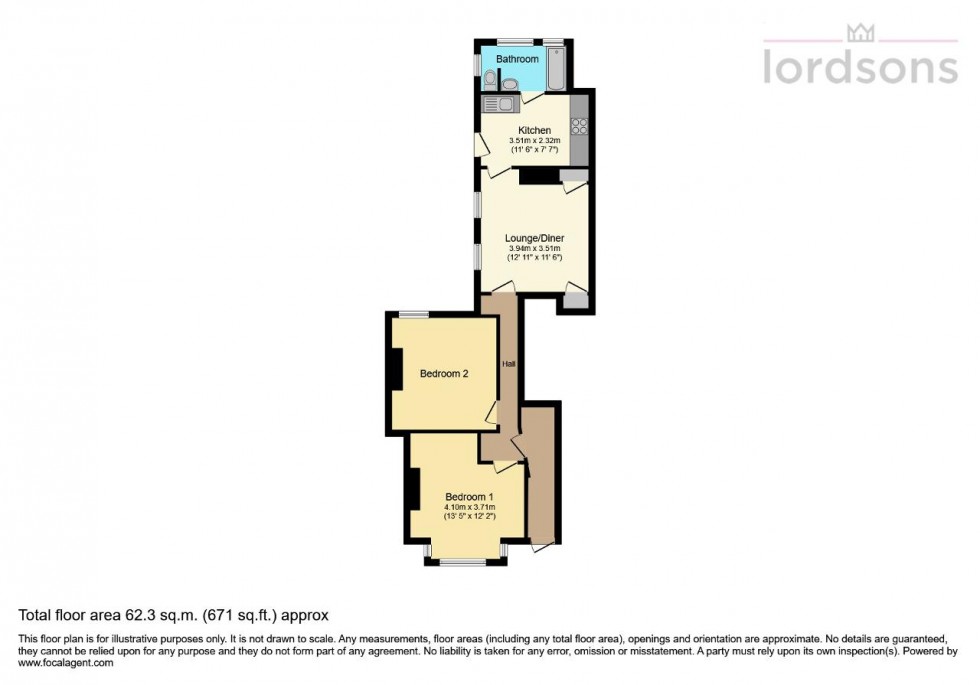 Floorplan for Chelmsford Avenue, Southend-on-Sea