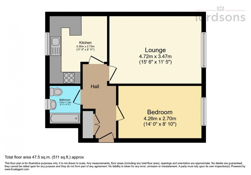 Floorplan for Gordon Road, Corringham